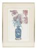 CHINESE VASE COLORED ETCING SIGNED BY ARTIST PIC-0